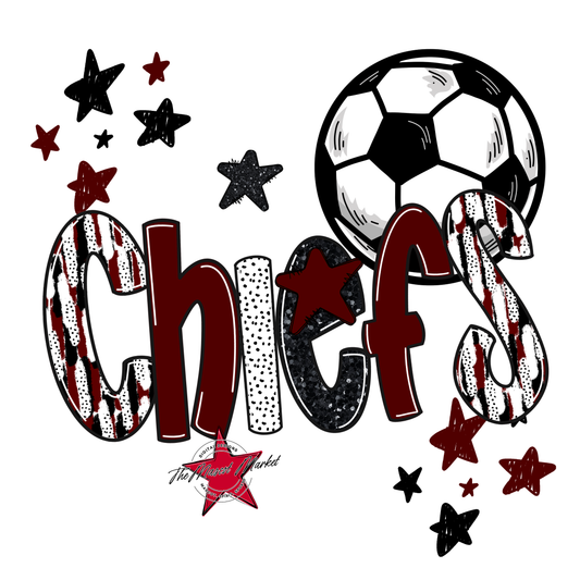 Chiefs Soccer Scrape-Maroon