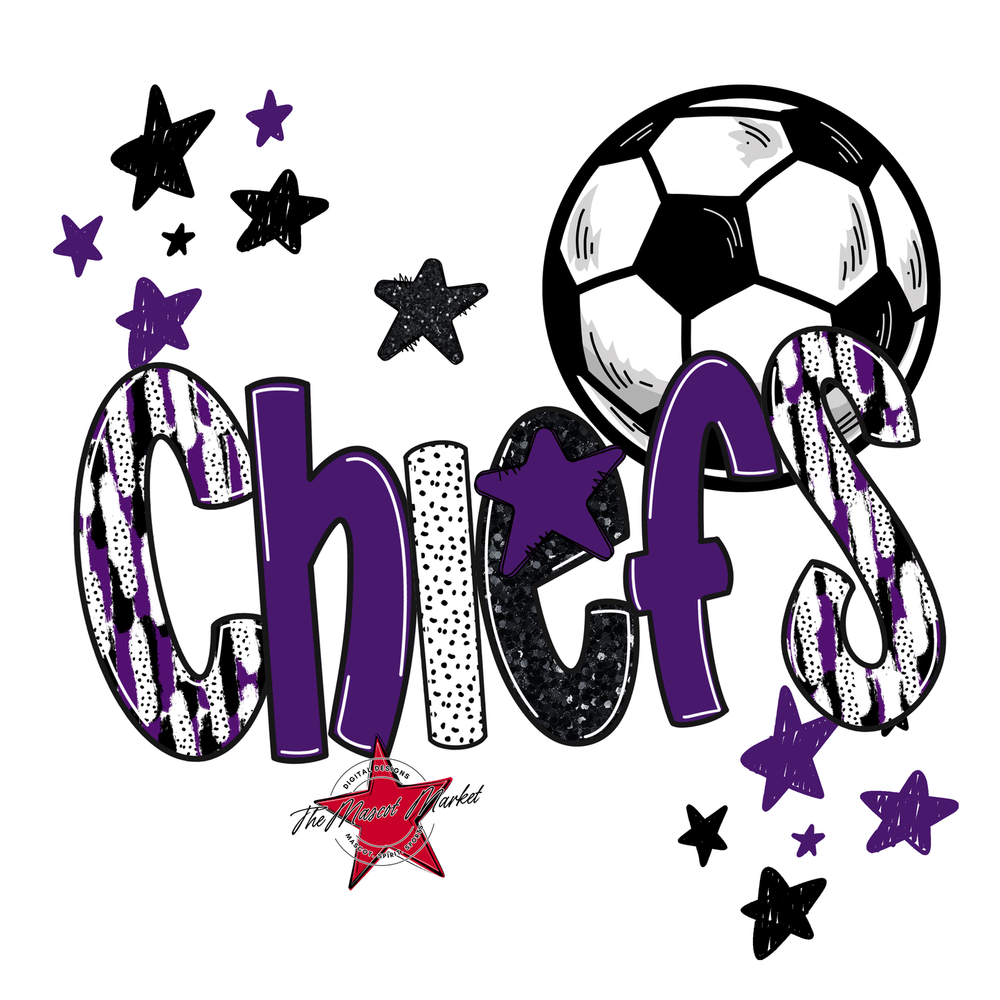 Chiefs Soccer Scrape-Purple