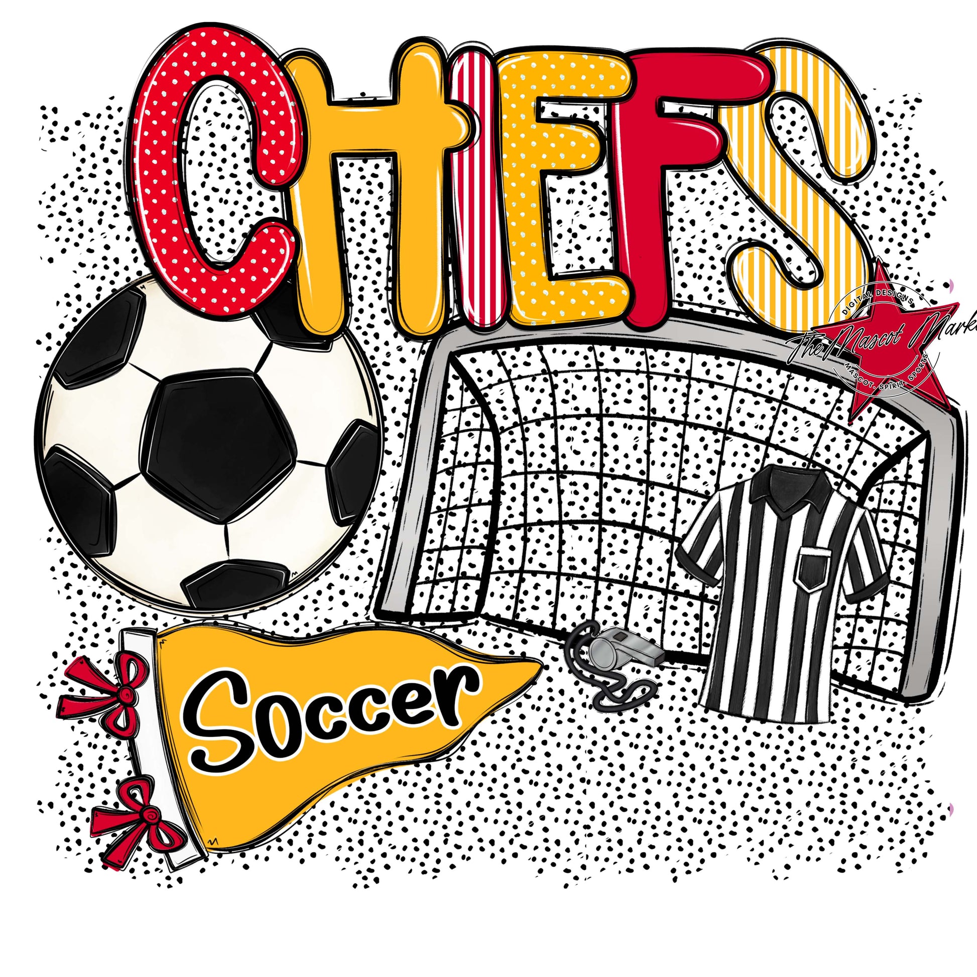 Chiefs Soccer Spirit-Red & Yellow
