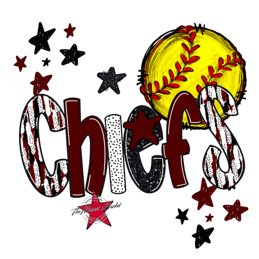 Chiefs Softball Scrape-Maroon