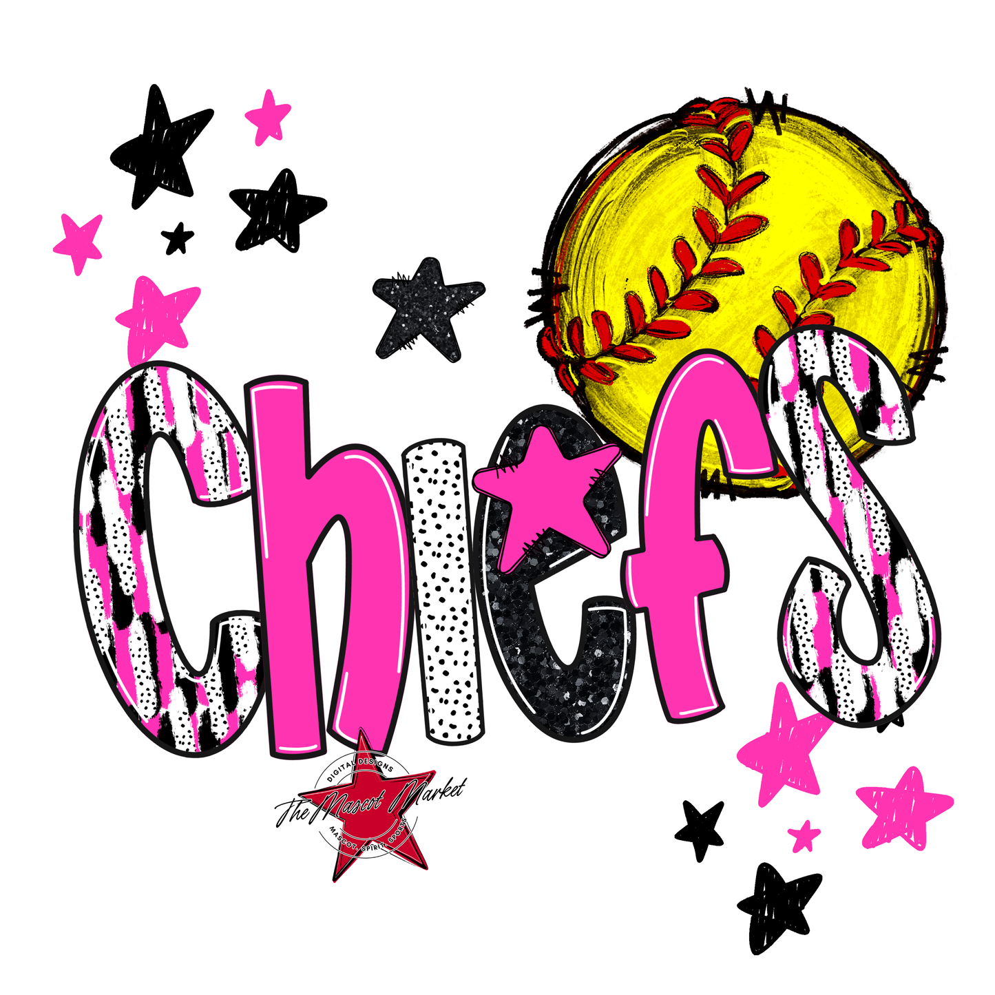 Chiefs Softball Scrape-Pink