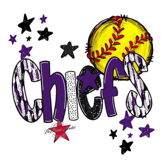 Chiefs Softball Scrape-Purple