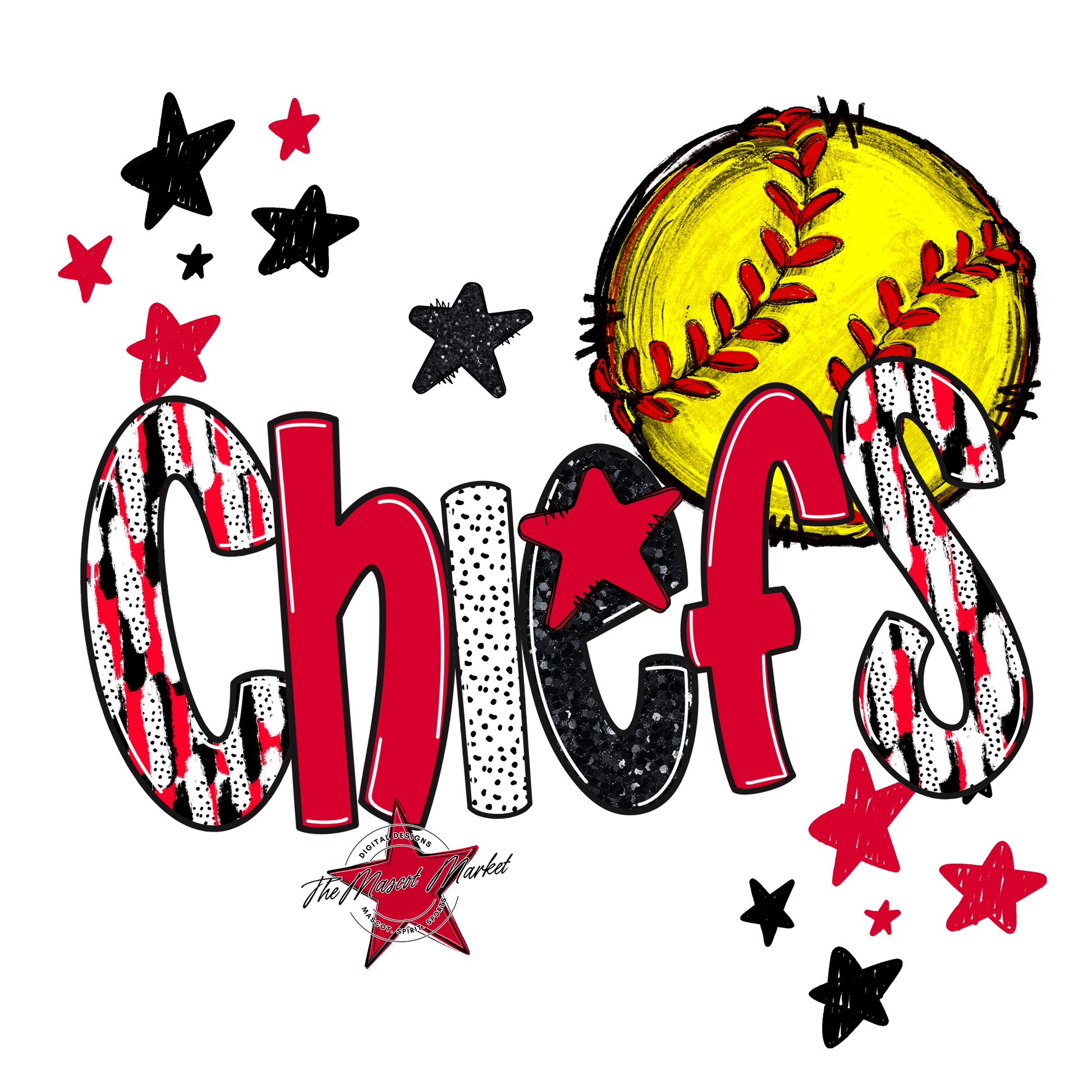 Chiefs Softball Scrape-Red