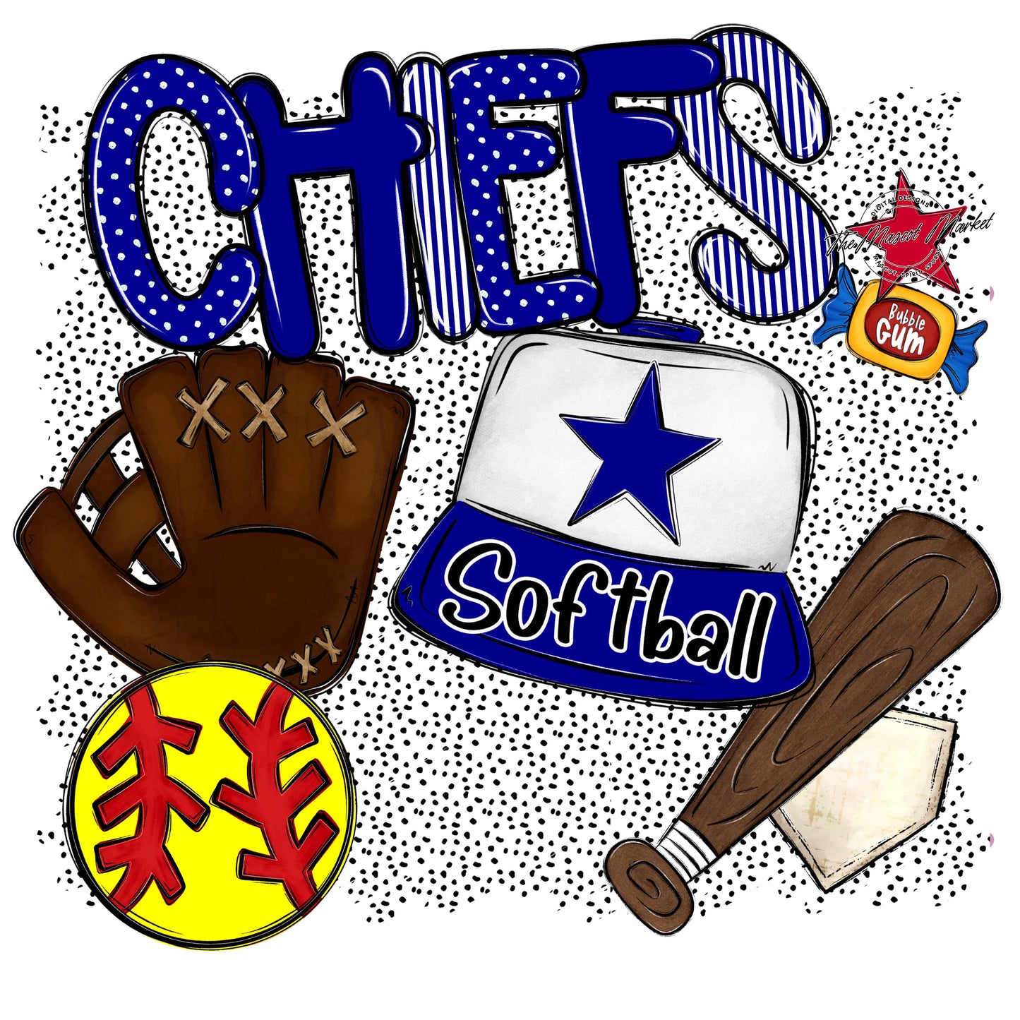 Chiefs Softball Spirit-Blue