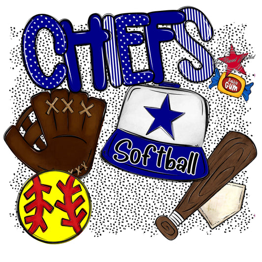 Chiefs Softball Spirit-Blue