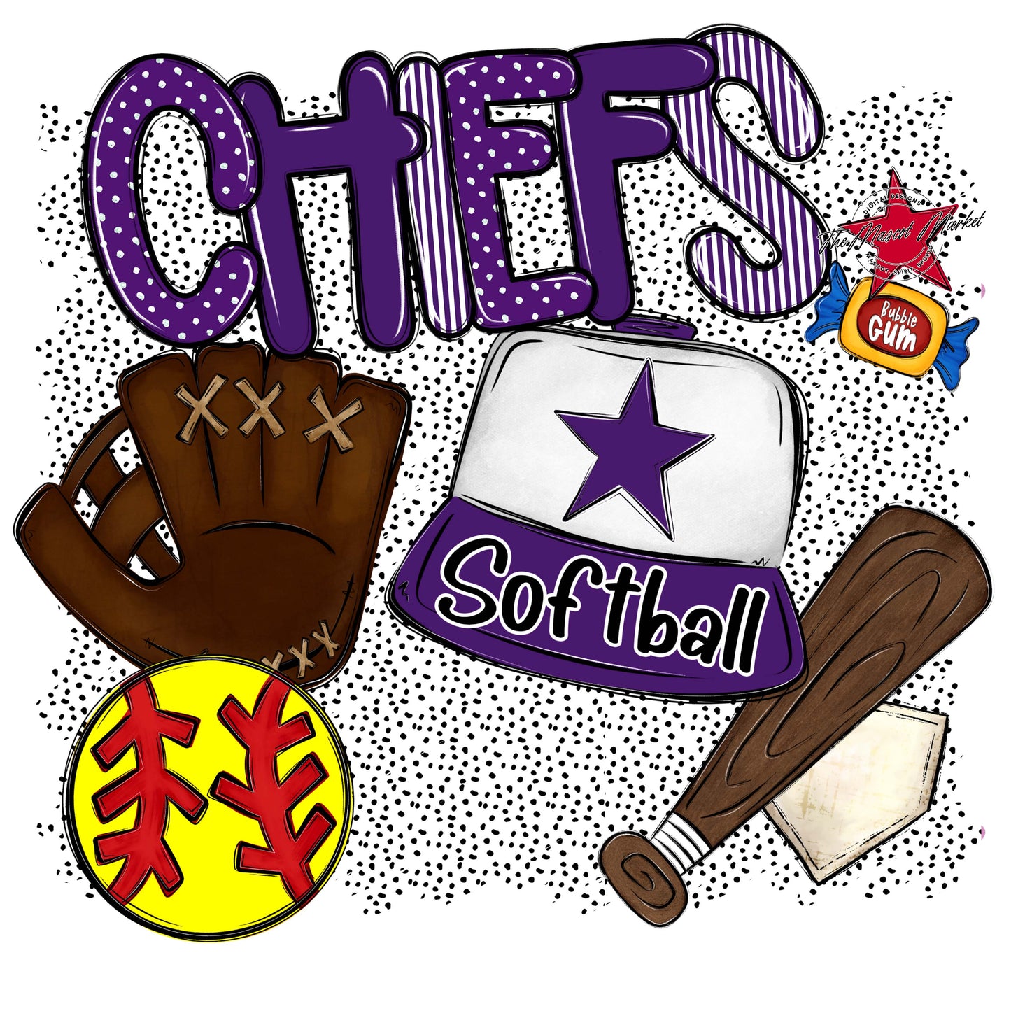 Chiefs Softball Spirit-Purple