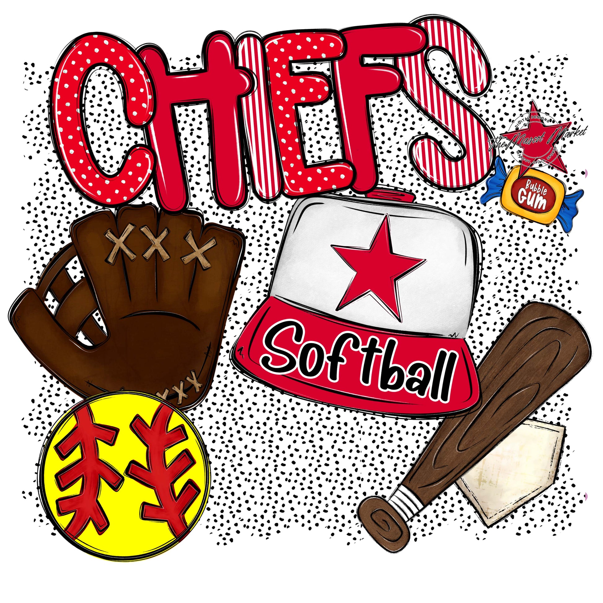 Chiefs Softball Spirit-Red