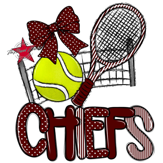 Chiefs Tennis Spirit Design-Maroon