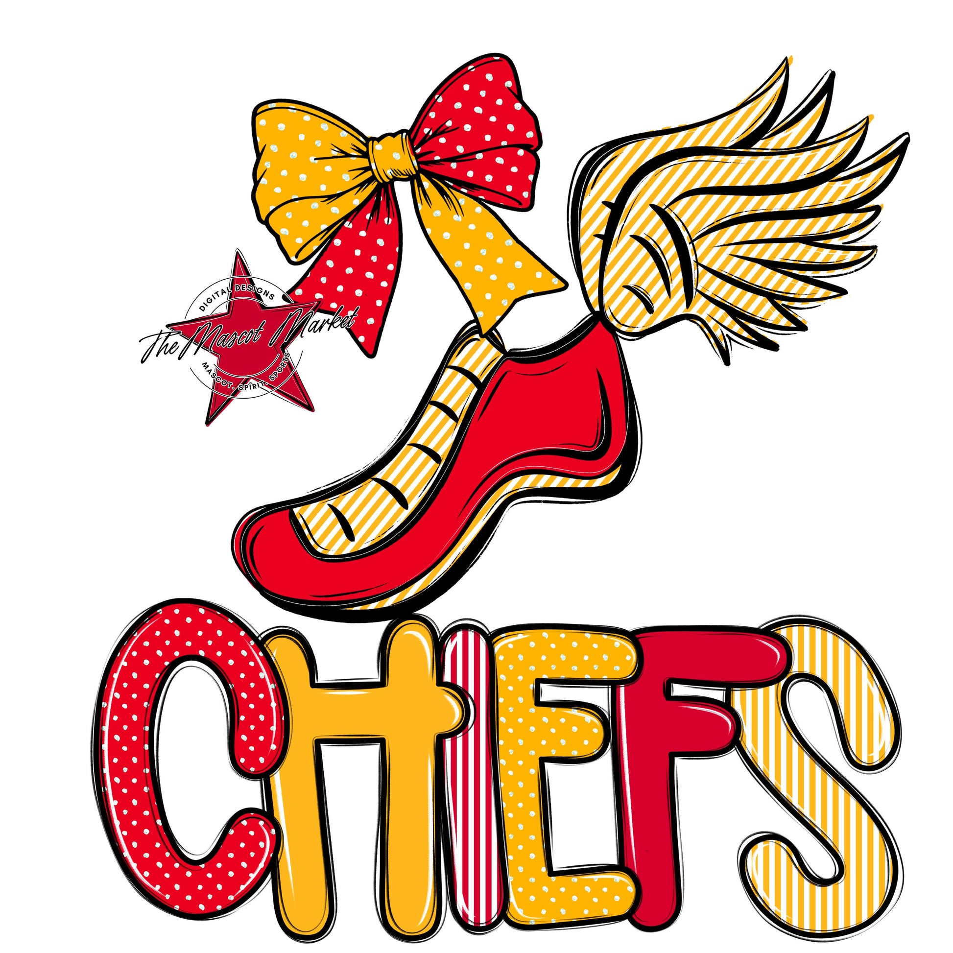 Chiefs Track Spirit Design-Red & Yellow