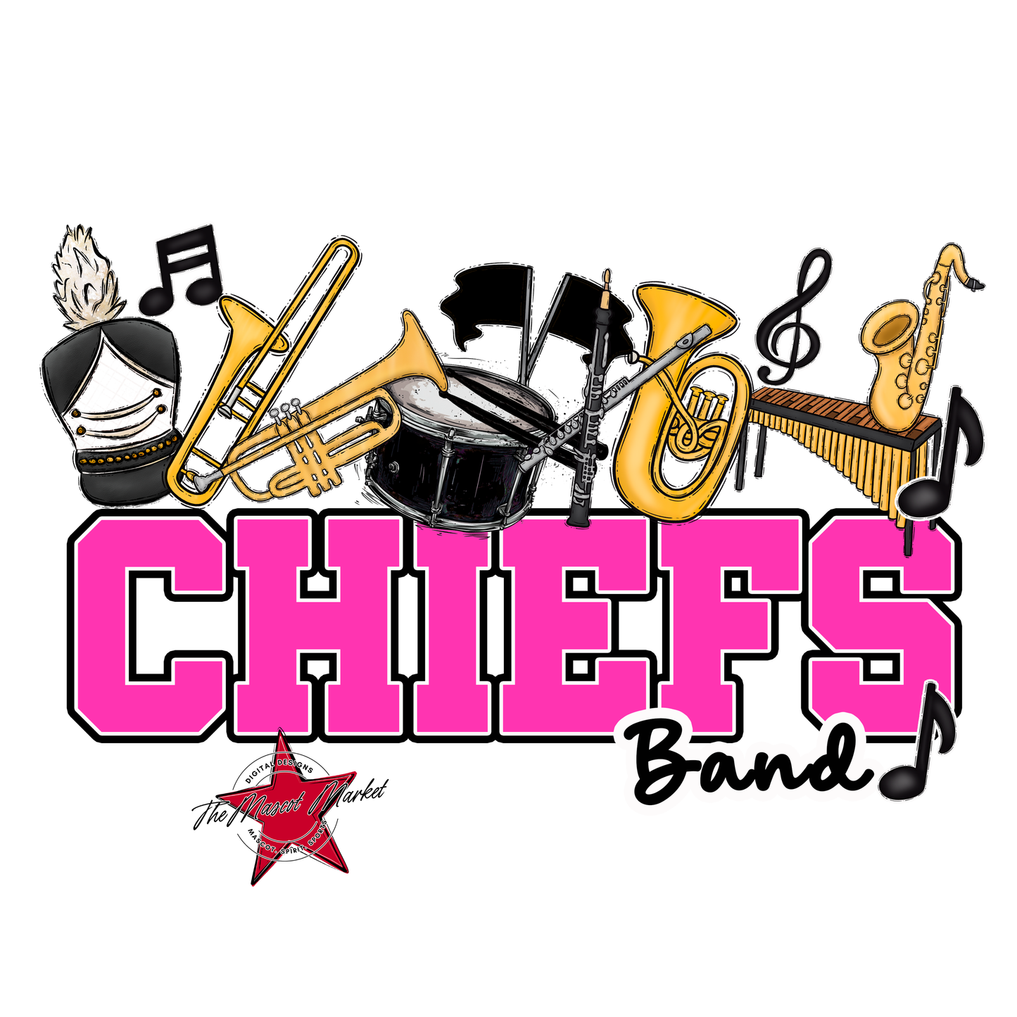 Chiefs Varsity Band-Pink