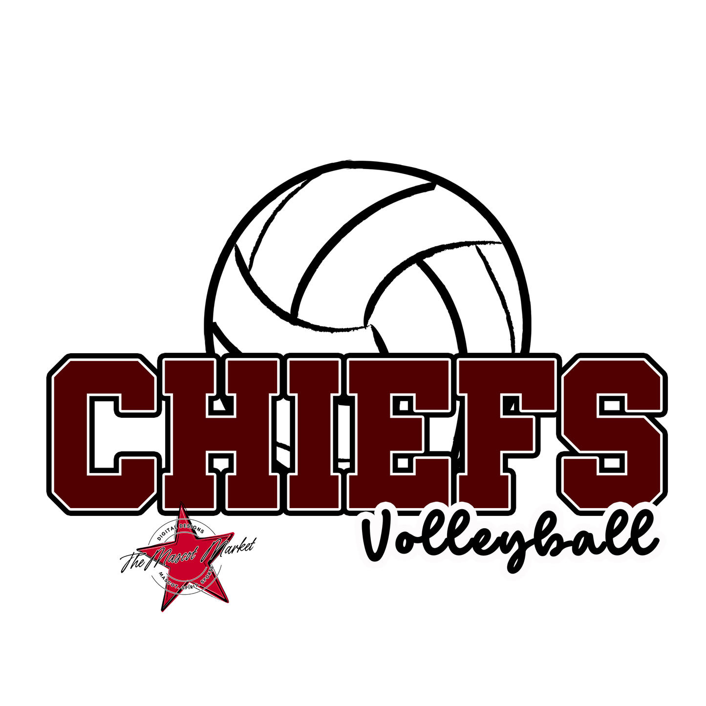 Chiefs Varsity Volleyball-Maroon