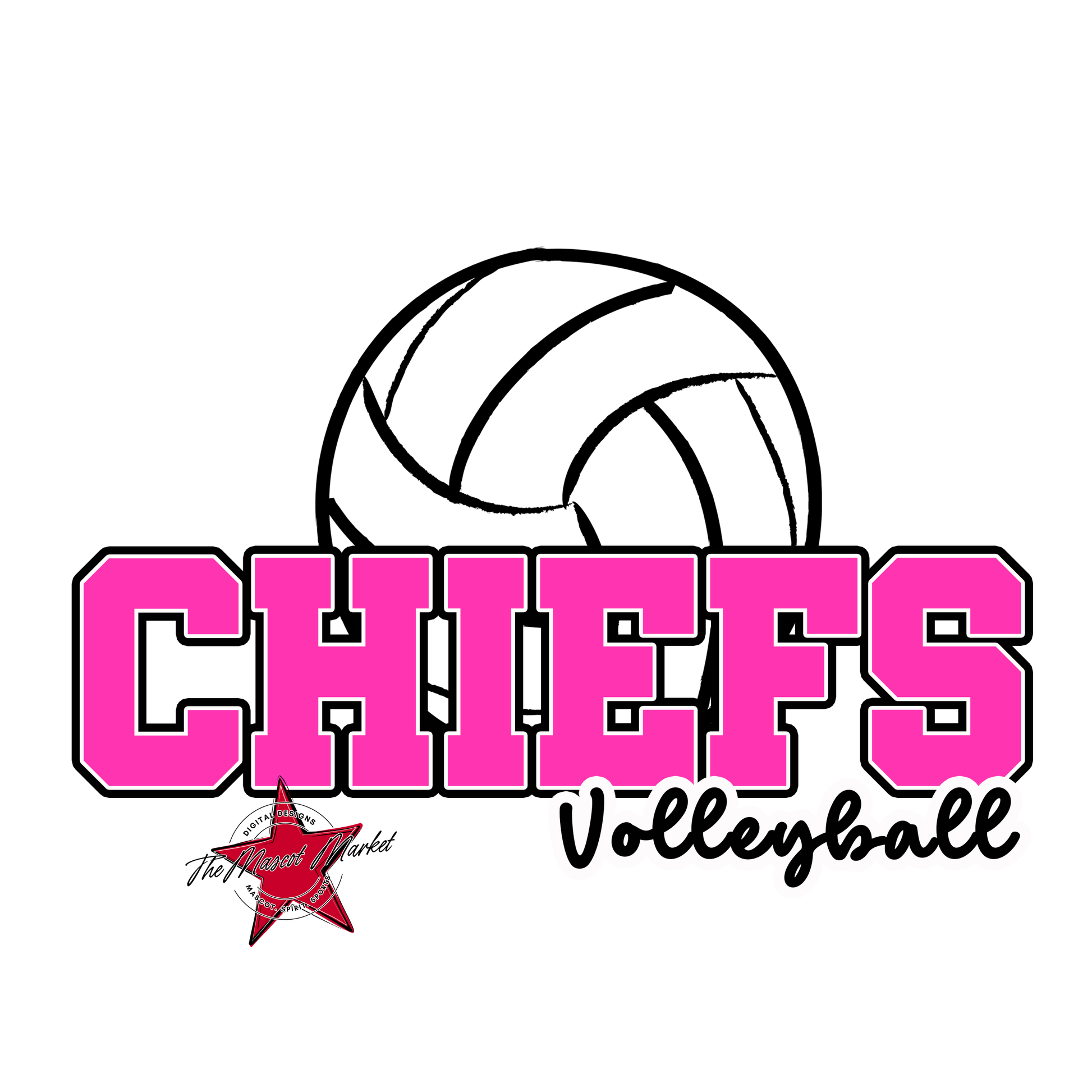Chiefs Varsity Volleyball-Pink