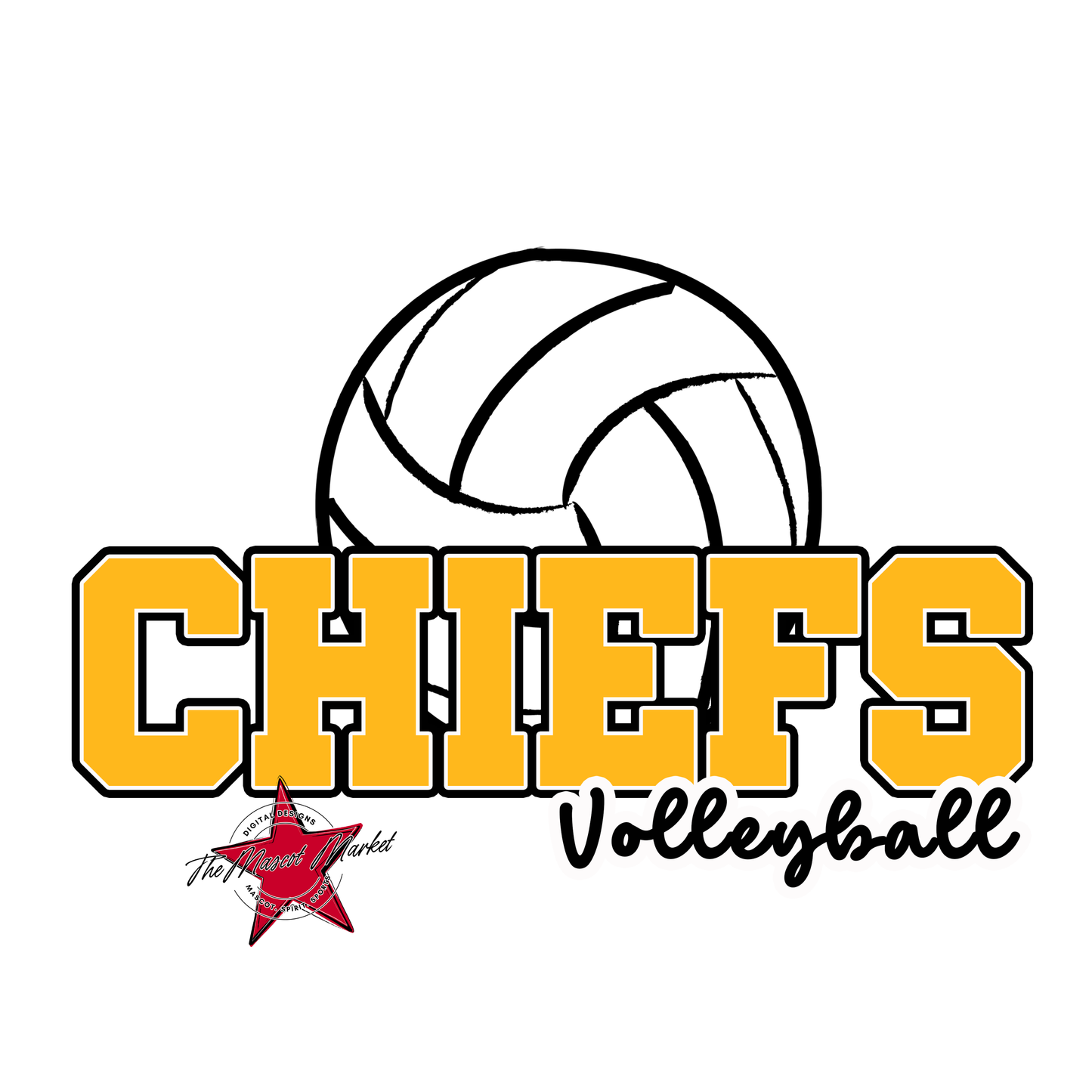 Chiefs Varsity Volleyball-Yellow