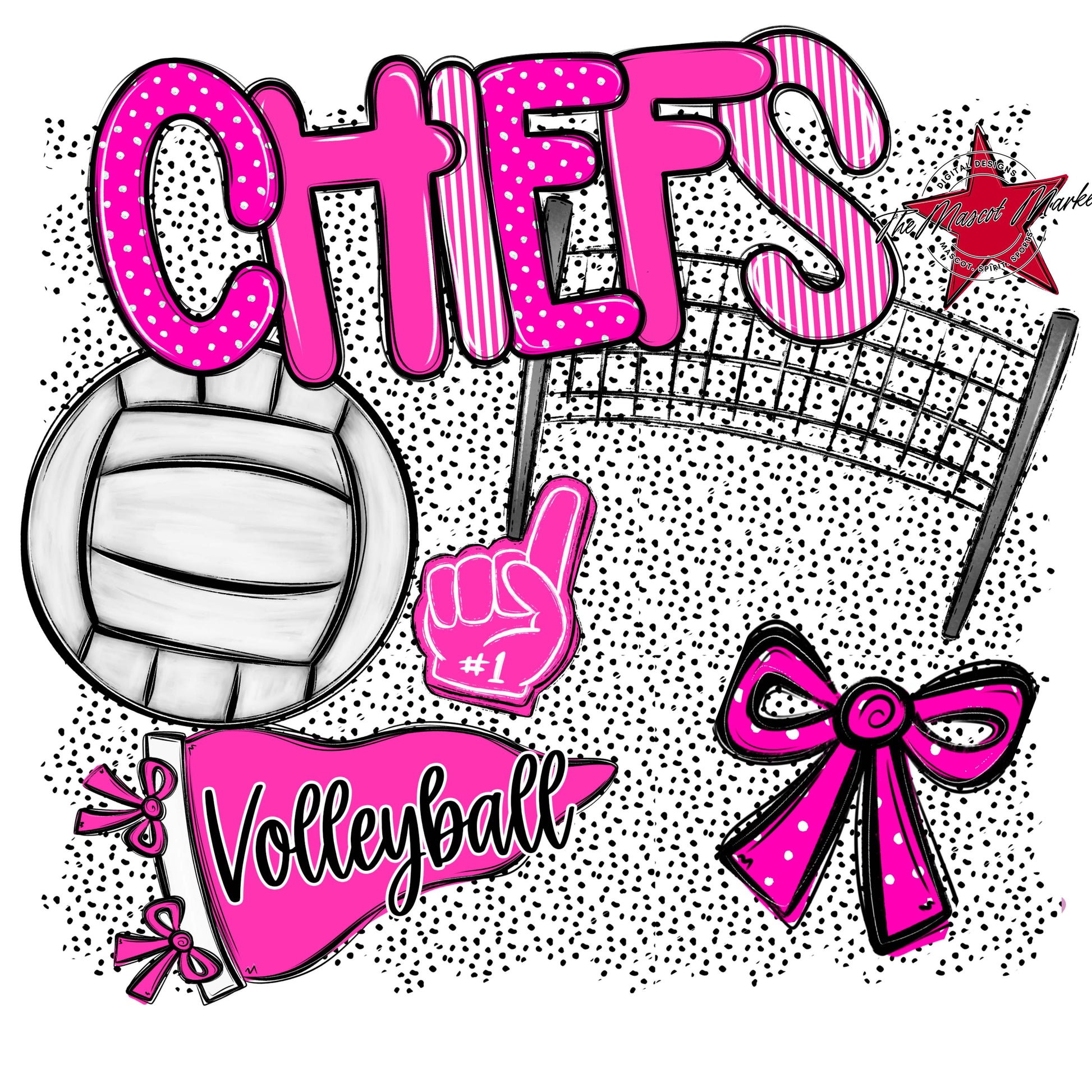 Chiefs Volleyball Spirit-Pink