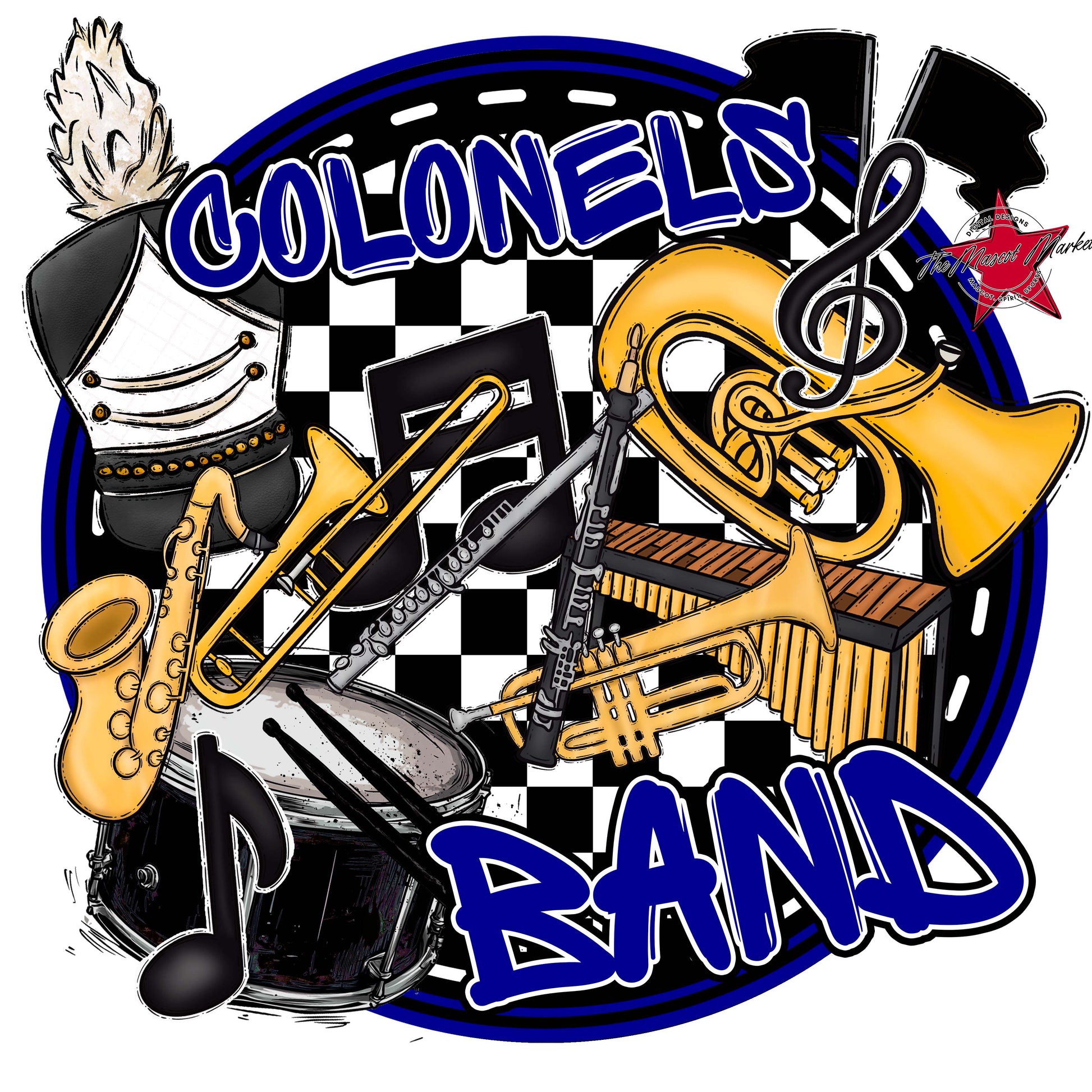 Colonels Circle Band Frame-Blue