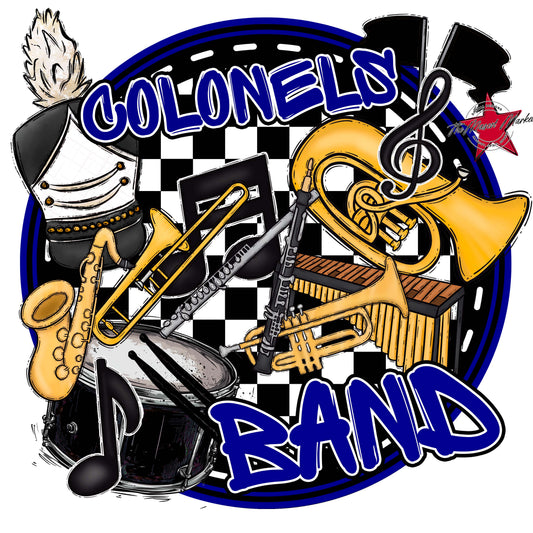 Colonels Circle Band Frame-Blue