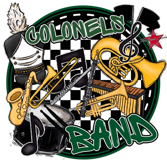 Colonels Circle Band Frame-Green