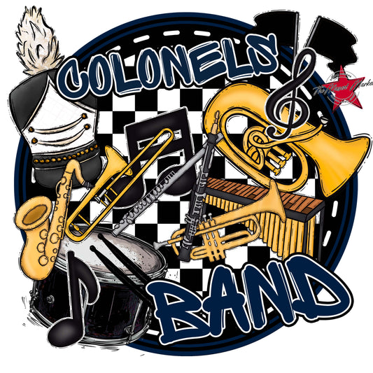 Colonels Circle Band Frame-Navy