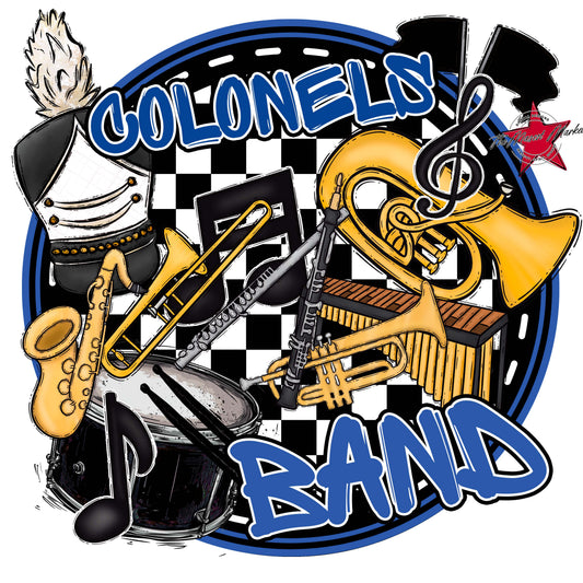 Colonels Circle Band Frame-Off Blue