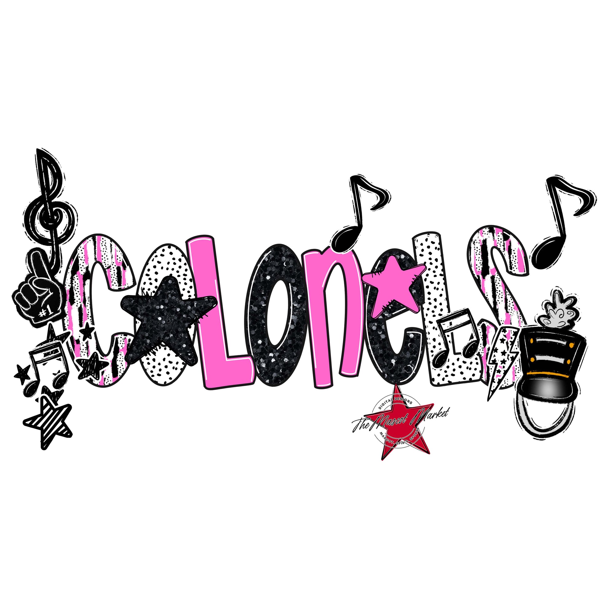 Colonels Band Scrape-Baby Pink