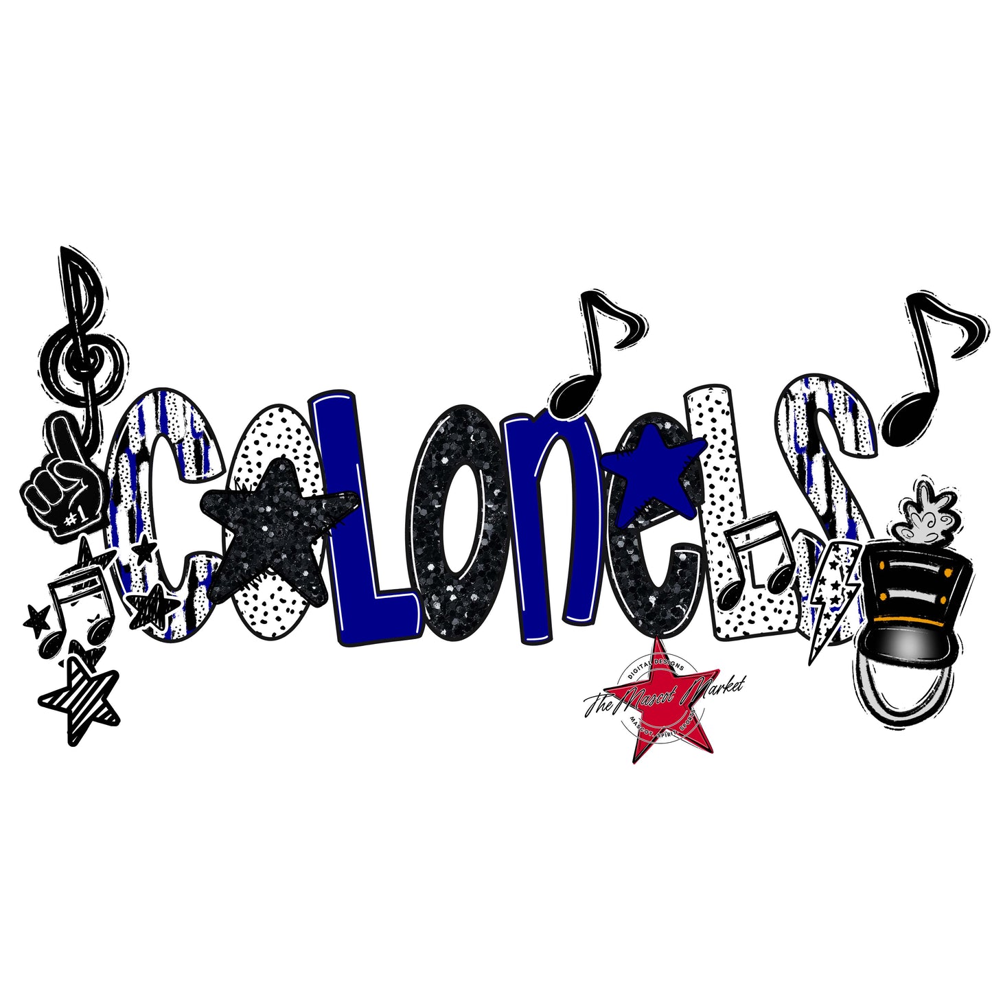 Colonels Band Scrape-Blue