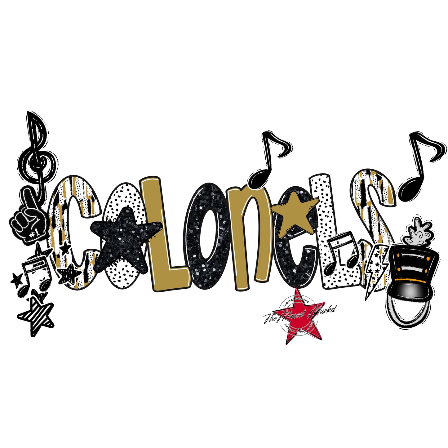 Colonels Band Scrape-Gold