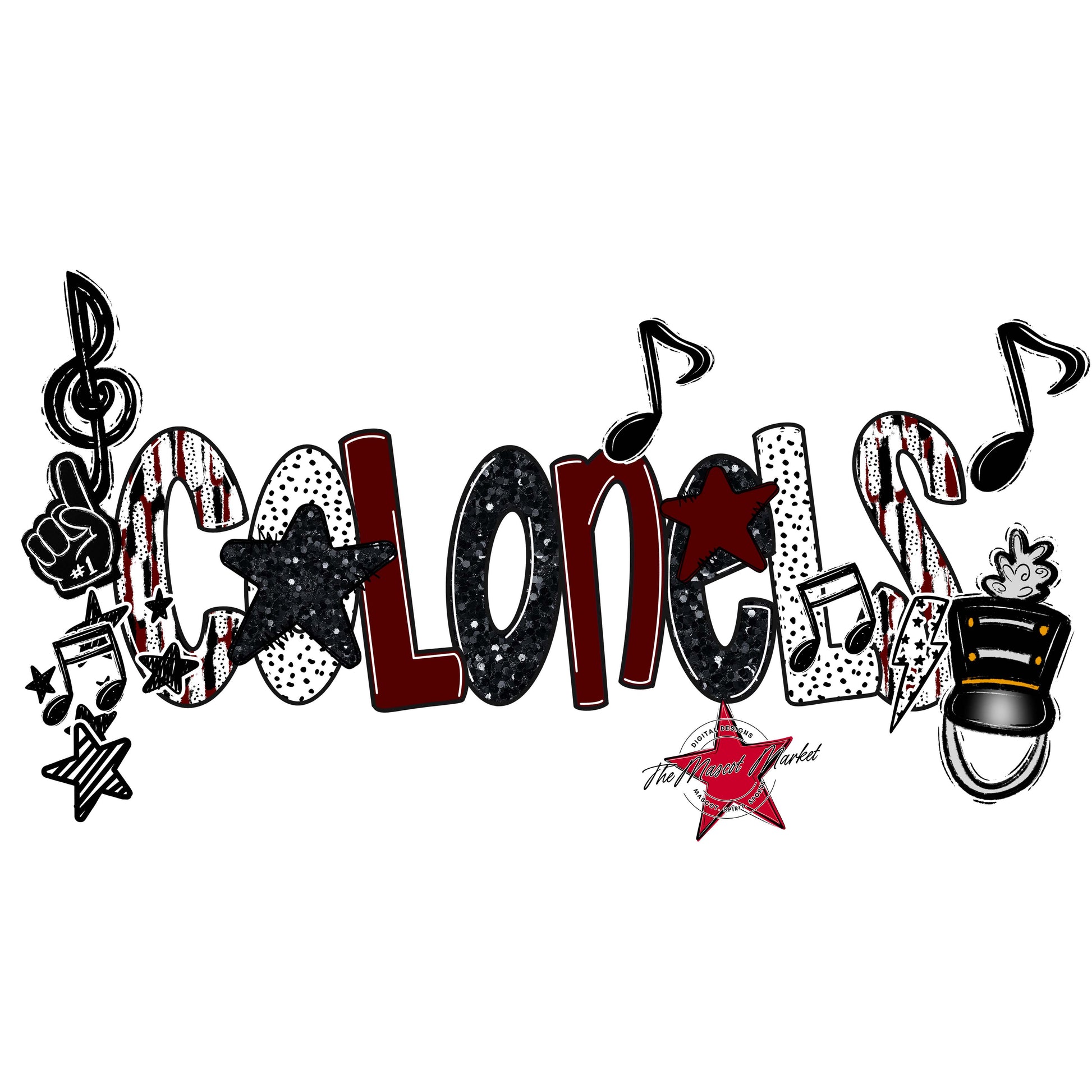 Colonels Band Scrape-Maroon