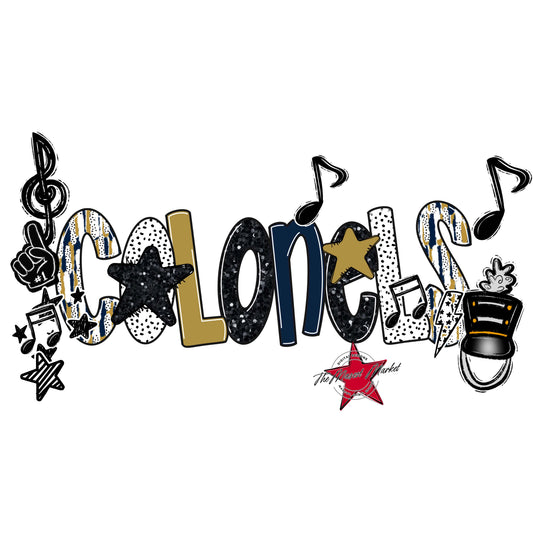Colonels Band Scrape-Navy & Gold