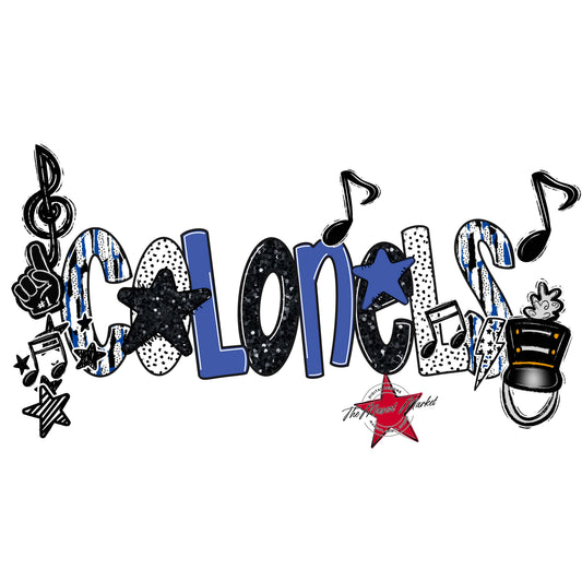Colonels Band Scrape-Off Blue