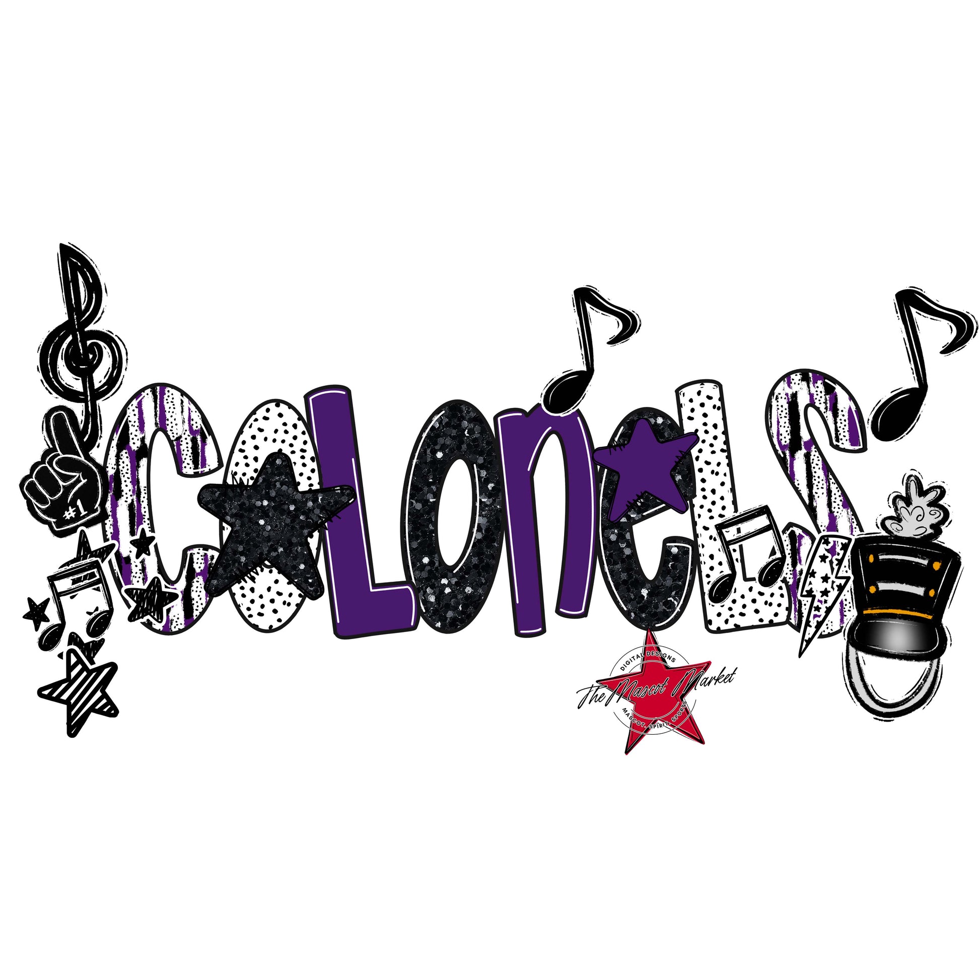 Colonels Band Scrape-Purple