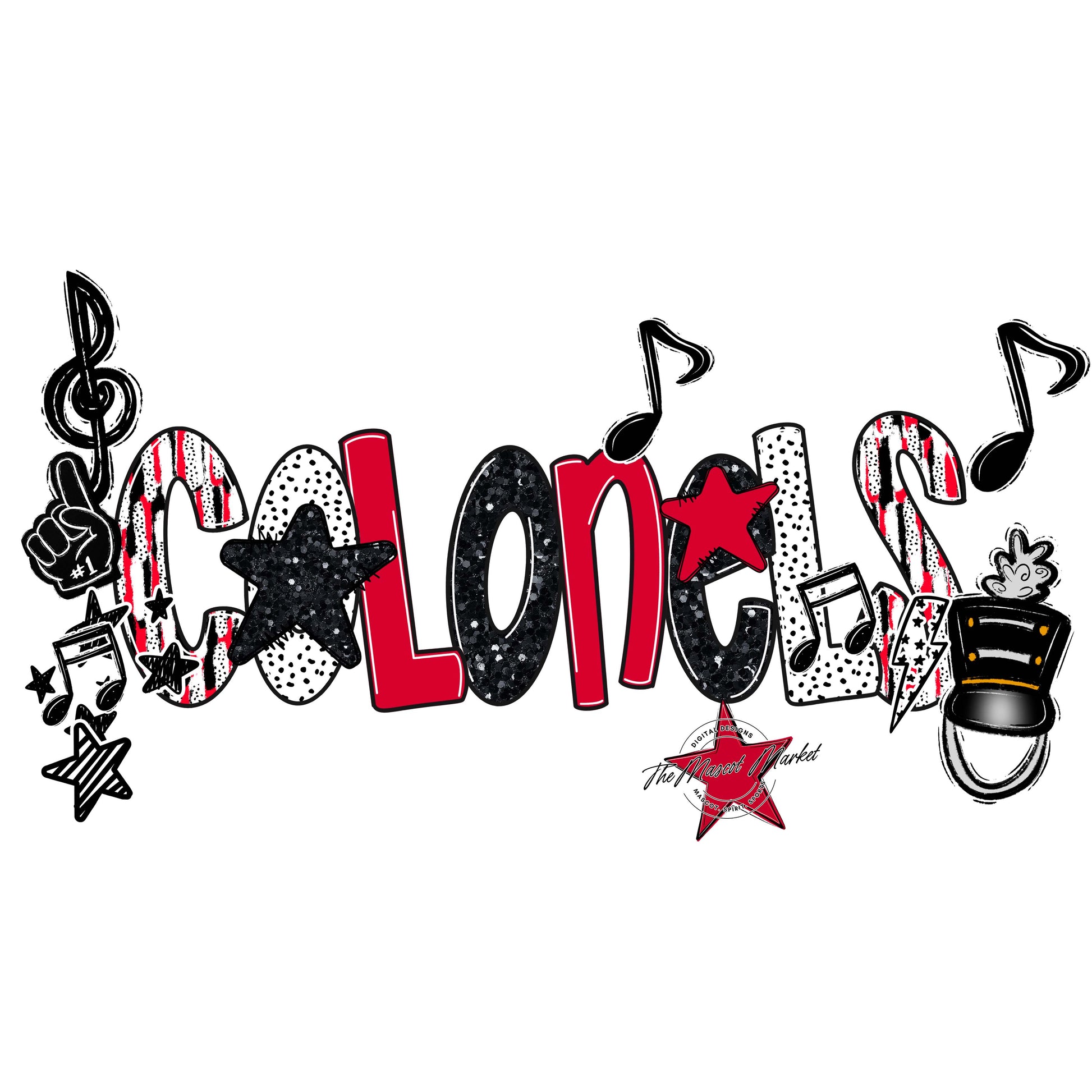 Colonels Band Scrape-Red