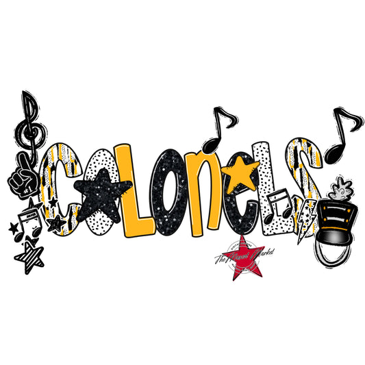 Colonels Band Scrape-Yellow