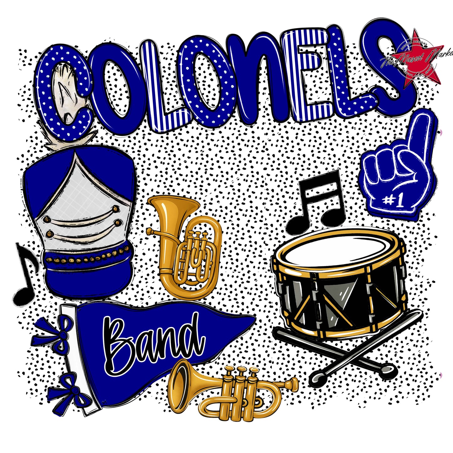 Colonels Band Spirit-Blue