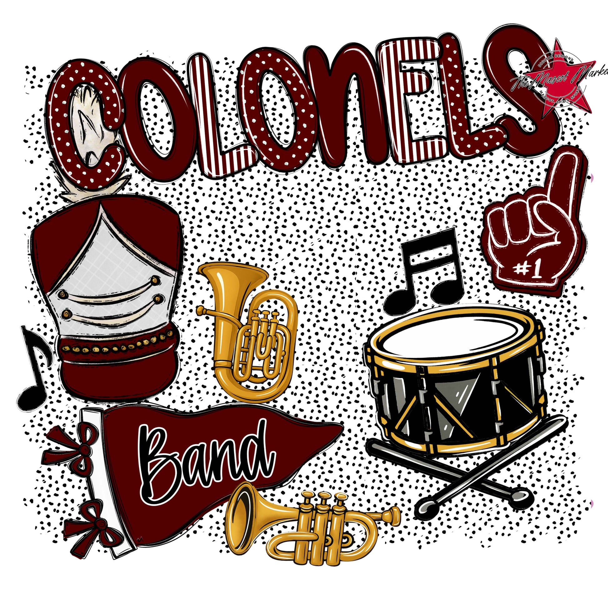 Colonels Band Spirit-Maroon