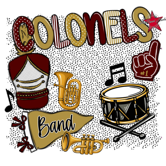 Colonels Band Spirit-Maroon & Gold