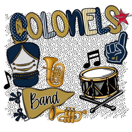 Colonels Band Spirit-Navy & Gold