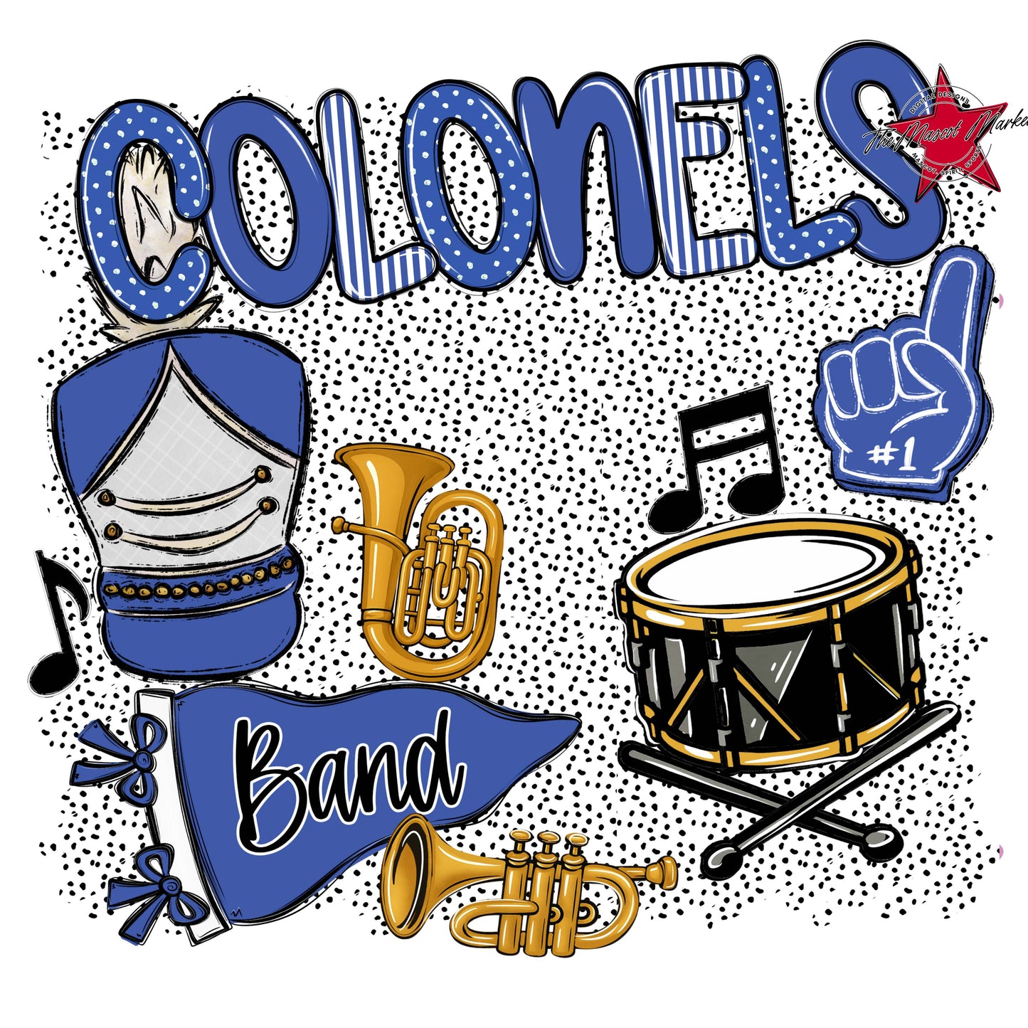 Colonels Band Spirit-Off Blue