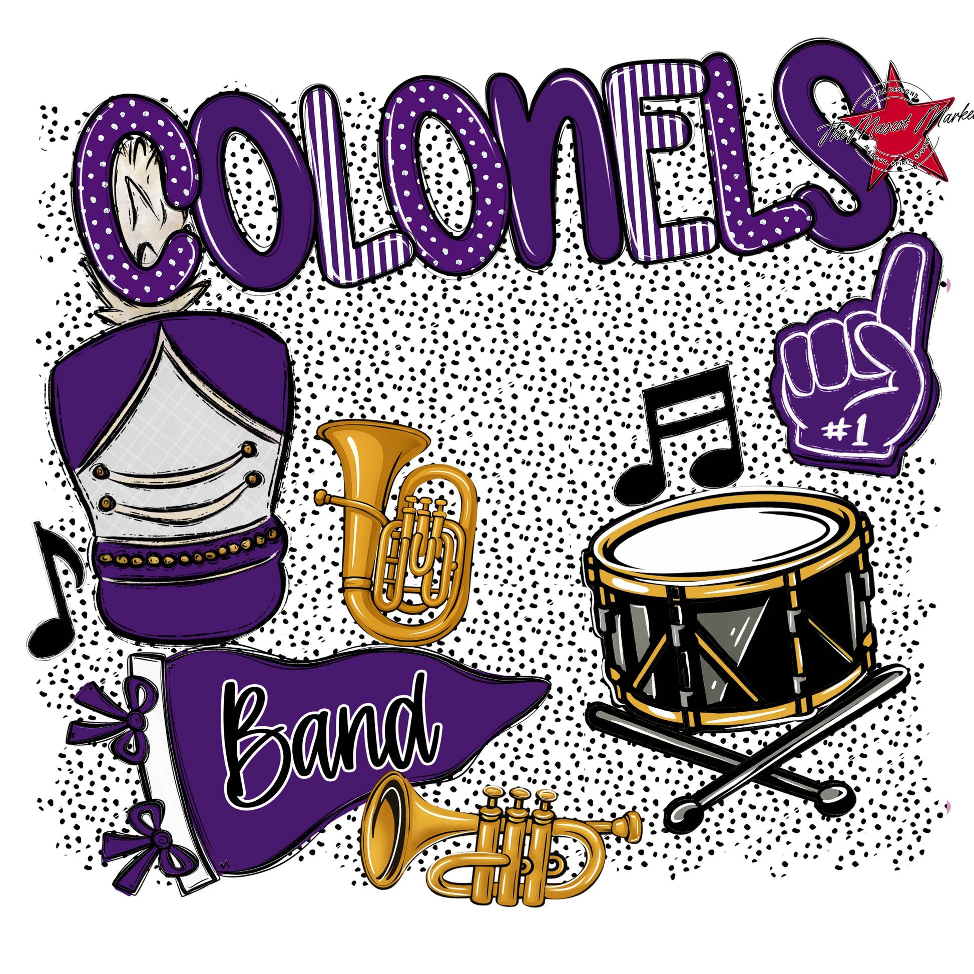 Colonels Band Spirit-Purple