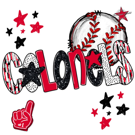 Colonels Baseball Scrape-Red