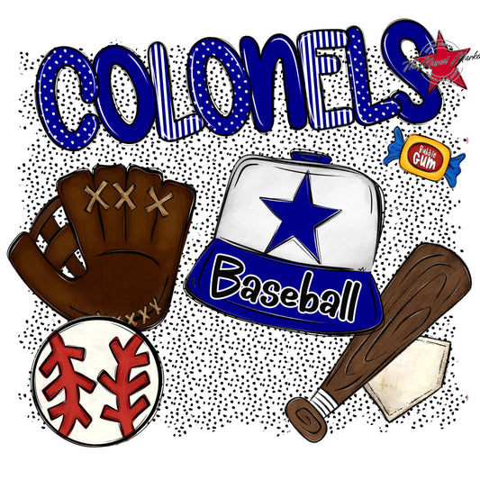 Colonels Baseball Spirit-Blue