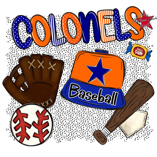 Colonels Baseball Spirit-Blue & Orange