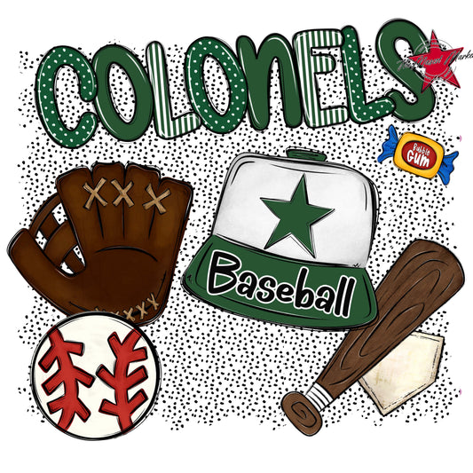 Colonels Baseball Spirit-Green