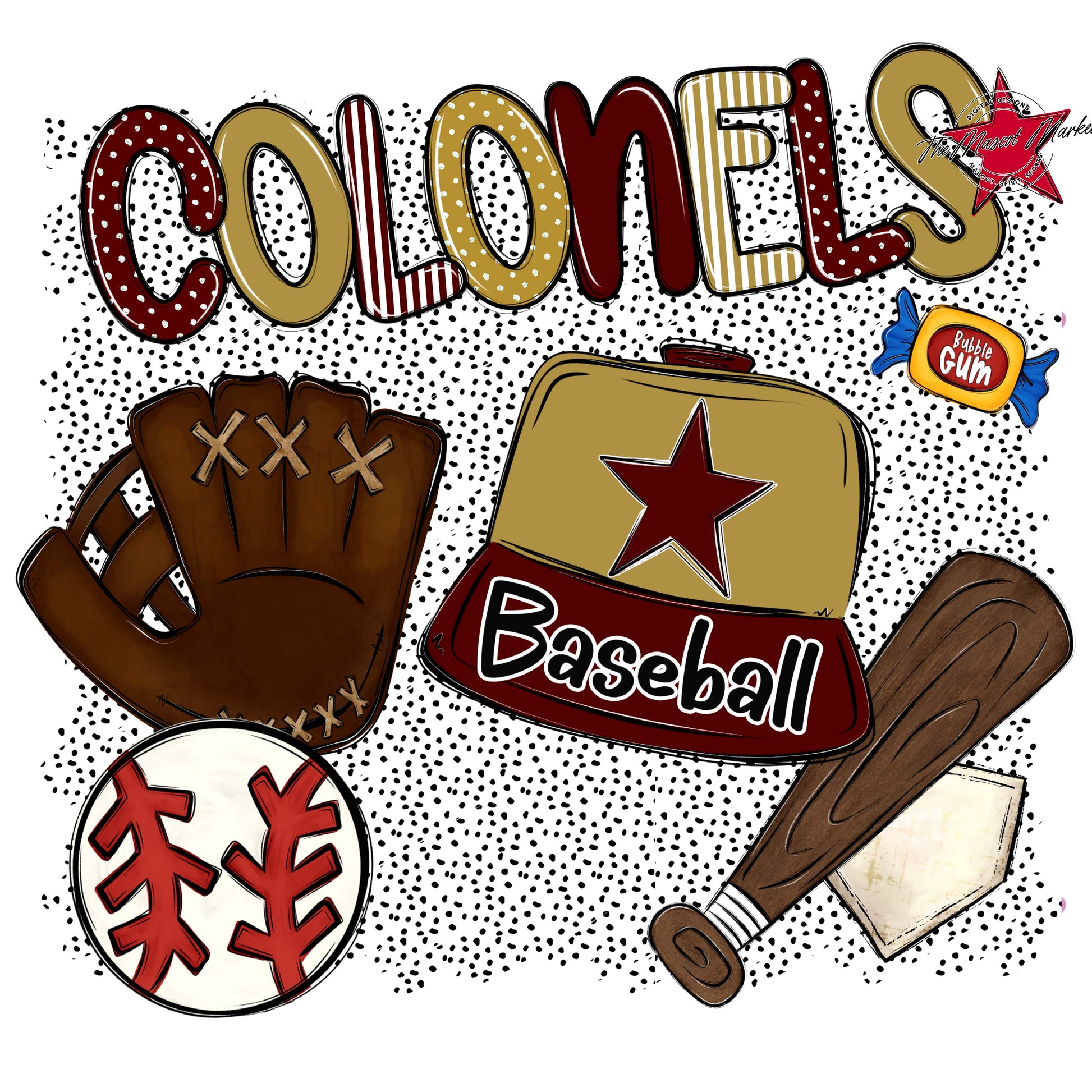 Colonels Baseball Spirit-Maroon & Gold