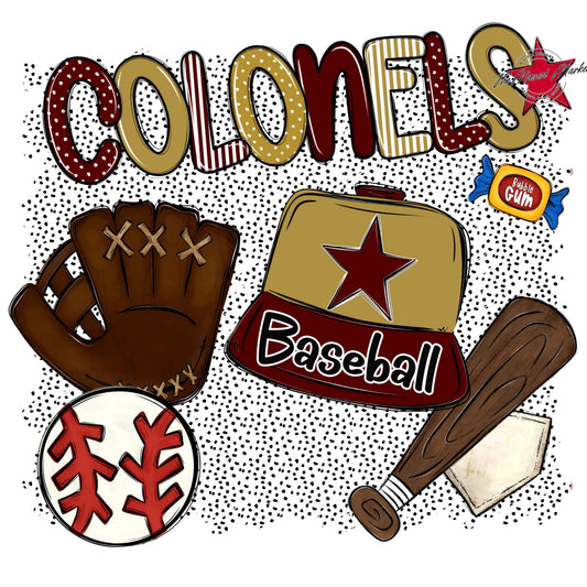 Colonels Baseball Spirit-Maroon & Gold