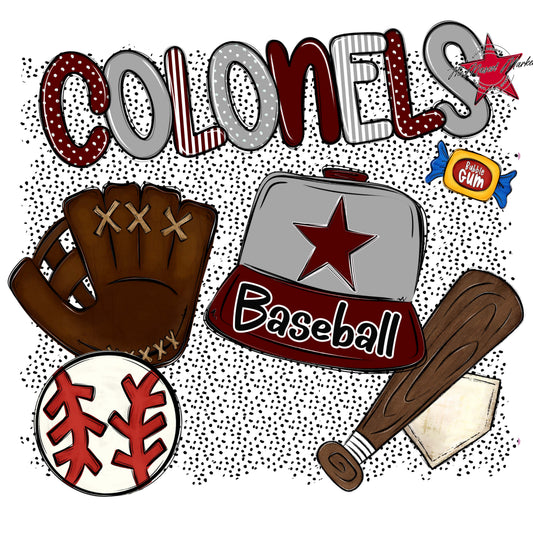 Colonels Baseball Spirit-Maroon & Grey