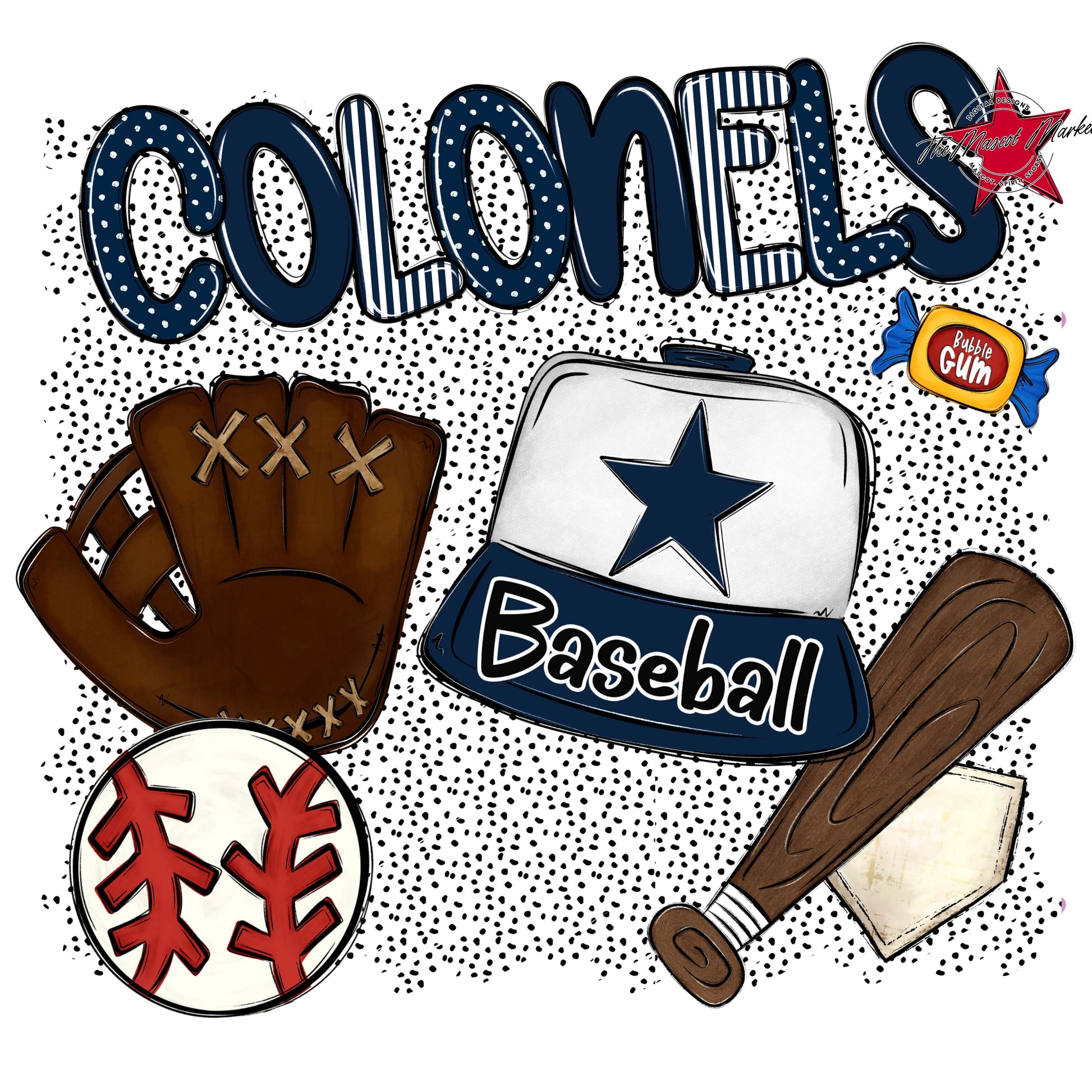 Colonels Baseball Spirit-Navy