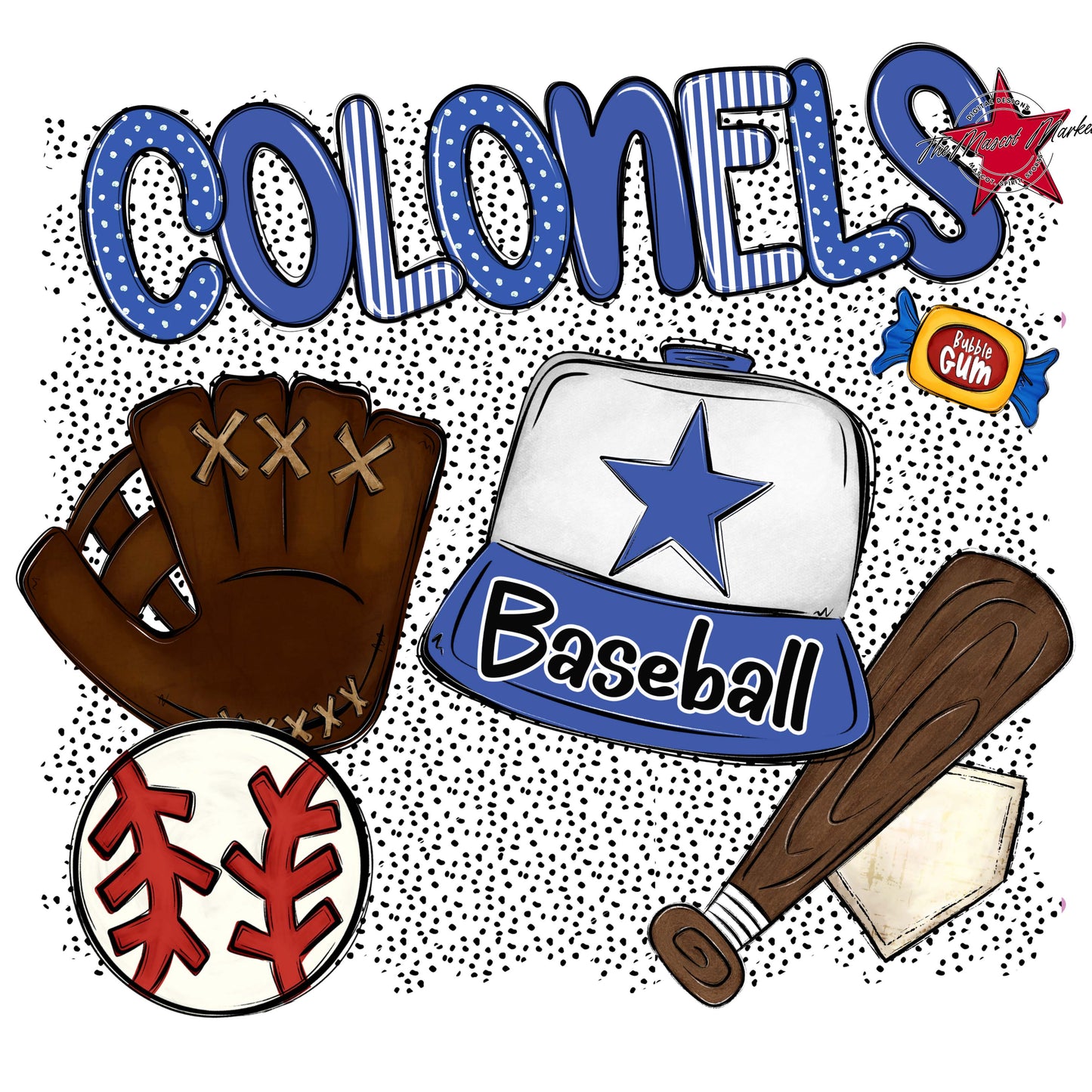 Colonels Baseball Spirit-Off Blue