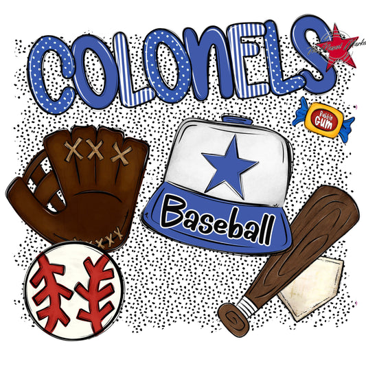 Colonels Baseball Spirit-Off Blue