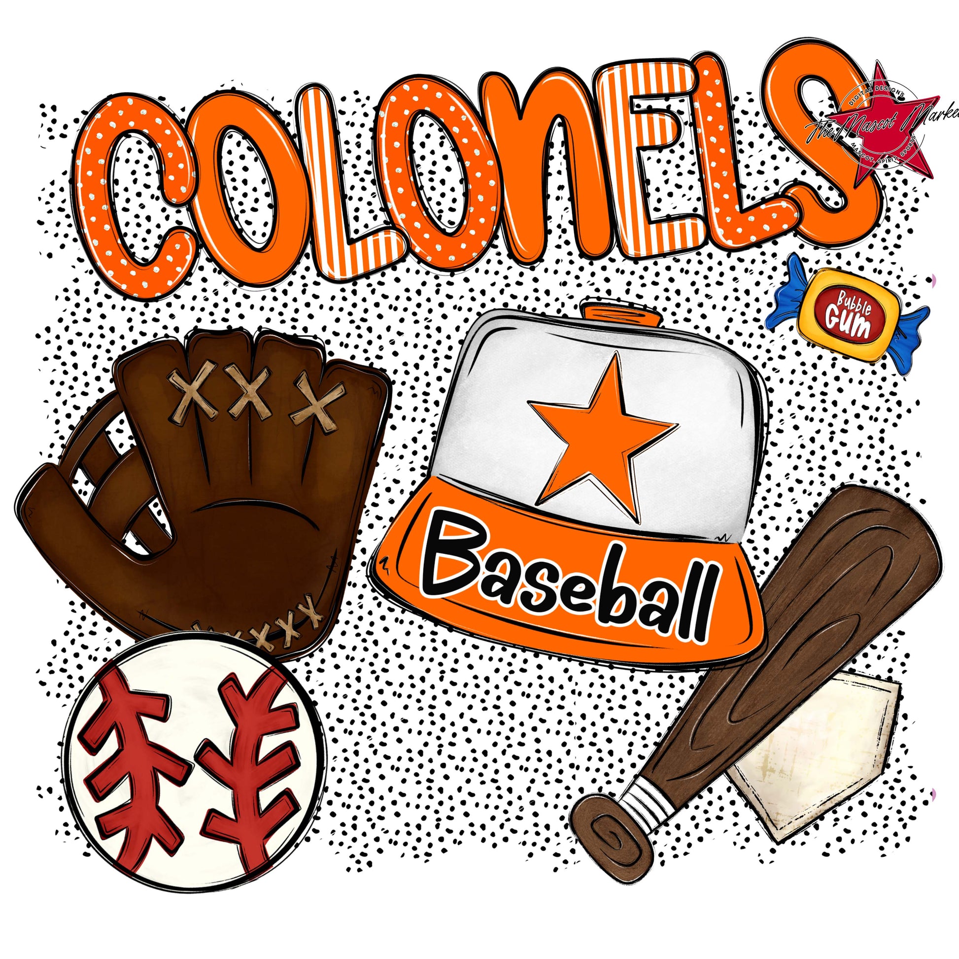 Colonels Baseball Spirit-Orange