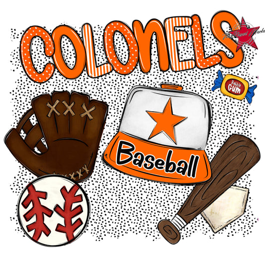 Colonels Baseball Spirit-Orange